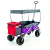 HOMLUX Push or Pull Folding Stroller Wagon with Canopy, 360° Wheels, 150lbs Capacity - 4 of 4