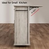Mobile Kitchen Island with Drop Leaf, Rolling Storage Cart with Drawers and Cabinet - 4 of 4