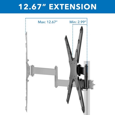 Mount-It! Black Steel Full Motion TV Pole Mount for 32-55 Inch Screens
