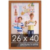 PosterPalooza | Slim Profile Brown Picture Frame - UV Acrylic, Foam Board Backing, Hanging Hardware - 2 of 4
