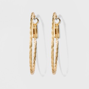 Textured Hoop Earrings - A New Day Gold, Women