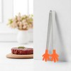 Unique Bargains Pcs Food Tongs Hand-Shaped Ice & Food Tongs Dishwasher Safe Stainless Steel Silicone 5 Inch 1 Pcs - 2 of 3