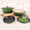 BergHOFF Neo 5Pc Cast Iron Cookware Set, 5qt. & 8qt. Covered Dutch Ovens, 10" Fry Pan - 2 of 4