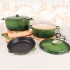 BergHOFF Neo 5Pc Cast Iron Cookware Set, 5qt. & 8qt. Covered Dutch Ovens, 10" Fry Pan - image 2 of 4