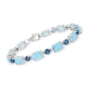 Ross-Simons 19.50 ct. t.w. London and Sky Blue Topaz Bracelet in Sterling Silver - 1 of 4