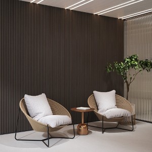 0.83 in. x 7.87 ft. x 1 ft. Slat Wood Sound Absorbing Decorative Wall Paneling 2-Pack - 1 of 4