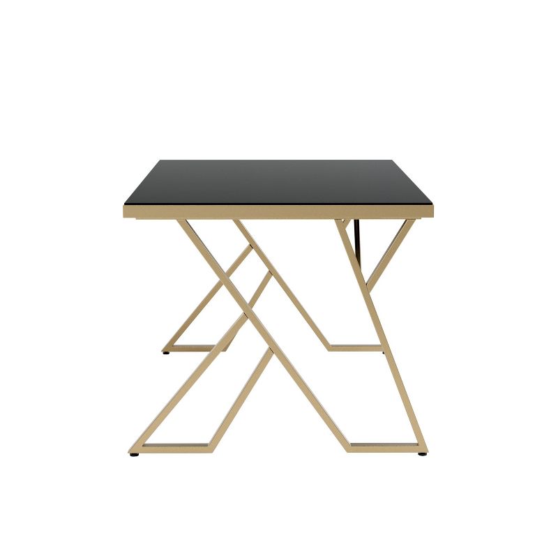 Jalama Glam Glass Top Gold Frame Dining Table - HOMES: Inside + Out, 5 of 6