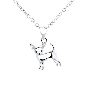 Amy and Annett Sterling Silver Chihuahua Puppy Pendant Dog Necklace - Chihuahua - 1 of 4