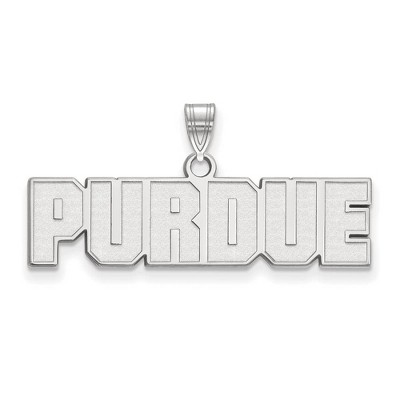 Black Bow Jewelry 14k White Gold Purdue Boilermakers NCAA Small Pendant