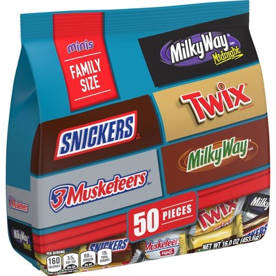 Snickers, Twix &#38; More Minis Chocolate Candy Variety Pack &#8211; 16 oz