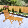 Northlight 55" Acacia Wood Outdoor Patio Chaise Lounge Chair - Brown - 2 of 3