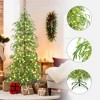 LuxenHome 6Ft Pre-Lit Green Slender Artificial Cedar Christmas Tree with Metal Stand - 3 of 4