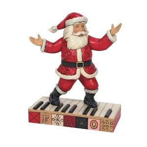 Jim Shore 7.25 In Tapping Out A Christmas Jingle Fao Schwarz Santa Figurines - 1 of 3