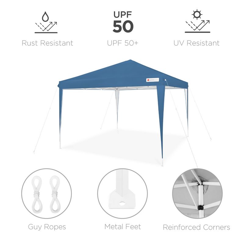 Best Choice Products 10x10ft Pop Up Canopy Outdoor Portable Adjustable Instant Gazebo Tent w/ Carrying Bag, 5 of 9