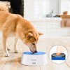 BENCMATE Pet Bowl No Spill Dog Water Bowl with Floating Disk and Water Filter with 2L, Pet Water Dispenser for Pet Family, Blue, 10.41"*3.93"*8.57" - 2 of 4