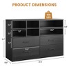 Garvee 4 Drawer Dresser for Bedroom, Modern Chest of Drawers, TV Stand Dresser Drawer Organizers with 6 Storage Cubbies for Living Room,Hallway - 2 of 4