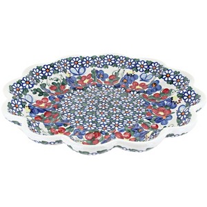 Blue Rose Polish Pottery 130 Vena Egg Plate - 1 of 1