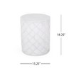 Lyngins Modern Powder Coated Iron Outdoor End Table, Black Brush Silver Finish Patio Side Table, Square Outdoor Side Table - 4 of 4