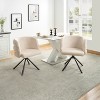 KWPZQEB Swivel Home Office Chairs Set of 2, Modern Chenille Fabric Makeup Chair with Metal Base for Living Room, Bedroom - 4 of 4