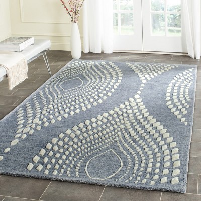 Hand-tufted Bella Blue Wool 4' x 6' Rectangular Area Rug