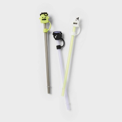 3ct Boo Basket Halloween Straws Toppers - Spritz™