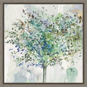 Amanti Art Glorious Still Moment (Green Tree) by Allison Pearce Canvas Wall Art Print Framed 16 x 16-in. - 1 of 4