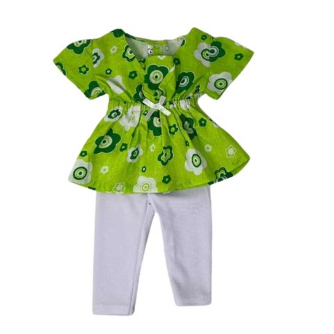 Doll Clothes Superstore Short Dress and Leggings Set for 18 Inch Girl Dolls