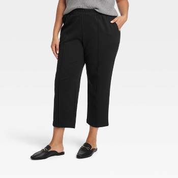Women's High-rise Tapered Ankle Chino Pants - A New Day™ Black Xl