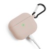 Insten Silicone Case Compatible with Airpods 3 3rd Gen 2021 Earbuds Protective Cover with Carrying Keychain for Girls Women Boys Men, Sand Pink - 3 of 4
