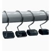 Home Mart Goods 12 Piece Set - Cylinder Black Button Heavy Duty Shower Curtain Hooks Rings Rustproof Metal - 2 of 4