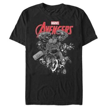 Girl's Marvel Avengers Attack Grayscale T-shirt - Black - X Large : Target