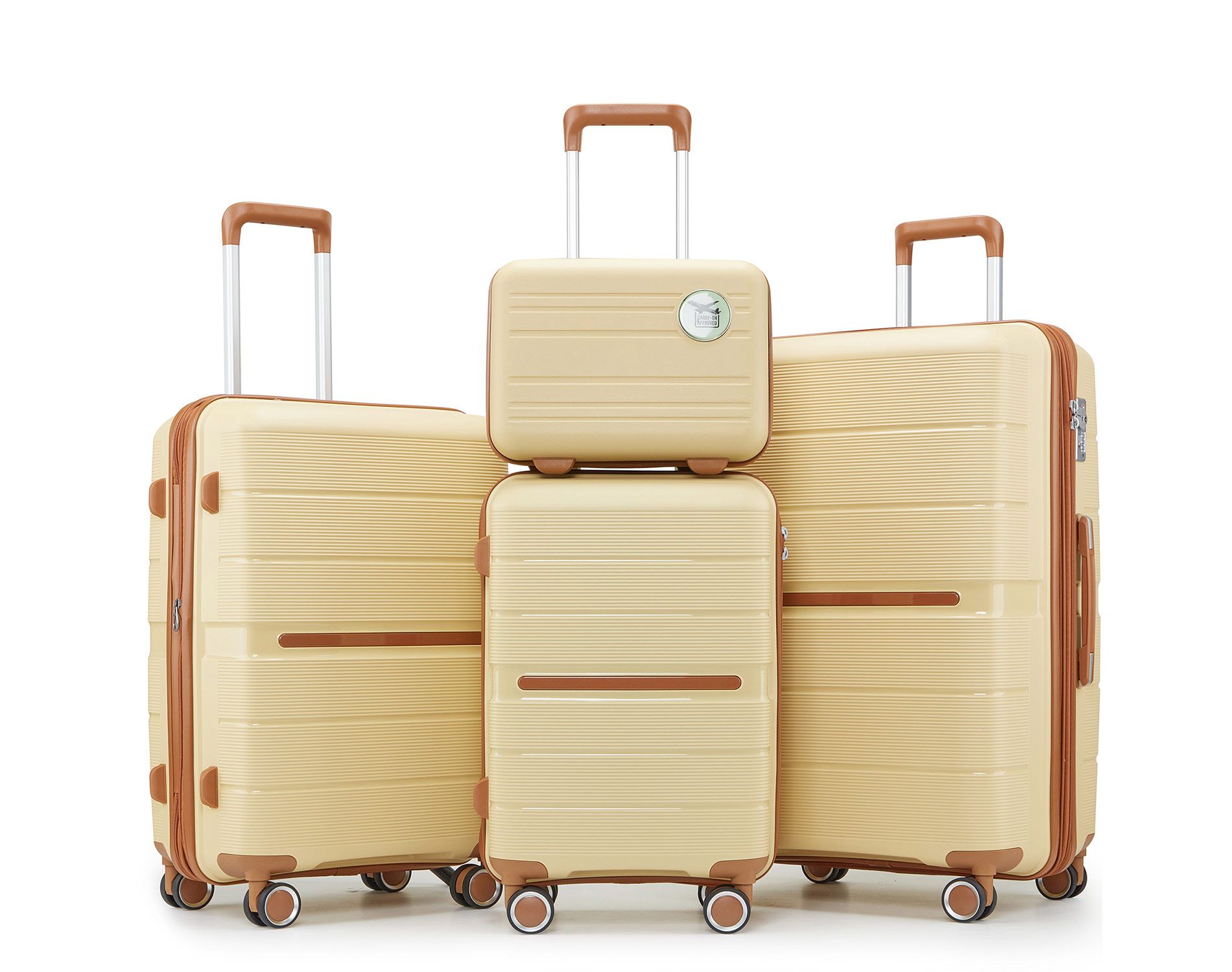 KTMBDW 4-Piece Set (14", 20", 24", 28"), Hardshell Suitcases With Wheels, With Scratch-Resistant Surface, Four Multi-directional Wheels