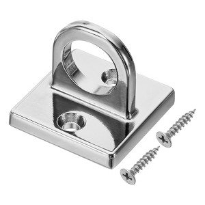 Unique Bargains Metal Rope Barriers Wall Ceiling Mount Pad Eye Plate U Hooks - 1 of 4