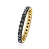 Ross-Simons 1.00 ct. t.w. Black Diamond Eternity Band in 14kt Yellow Gold - 3 of 4