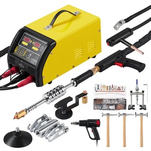 VEVOR Dual Pro Stud Welder Deluxe AL/Fe Dent Repair Kit, Professional 5KW Welder with Auto/Manual Welding and 10 Modes, 110V, Yellow - 1 of 4