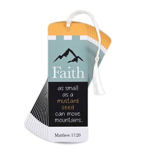 Dicksons BKMTL-478 Faith As A Mustard Seed Blue and Yellow 2 x 6 Inch Paper and Tassel Place Keeper Bookmark Pack of 12 - 1 of 2