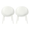 Coolbibila-Patio Chair Set Of 2, Patio Chair Made Of High-Quality Polypropylene, Armless Chairs For Outdoor With Modern Design - 2 of 4
