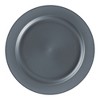 Smarty Had A Party 10" Matte Charcoal Gray Round Disposable Plastic Dinner Plates (120 Plates) - image 2 of 4