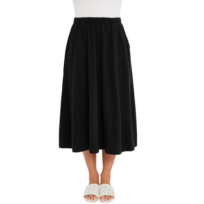 Jessica London Women's Plus Size Soft Ease Midi Skirt