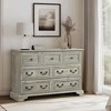 XIYUYEU 7 Drawers Dresser for Bedroom,Farmhouse Dresser with Natural Texture and Vintage Design,Dressers for Kids Room,Living Room,White/Oak - 2 of 4