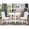 Modern Dining Set 3pc - Round Table & 2 Parsons Chairs - 42 Inch - City Chic Design - 2 of 4