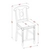 East West Furniture,Kenley Counter Height Stools With Wood Seat In Buttermilk and Cherry Finish, Set of 2 - 3 of 3