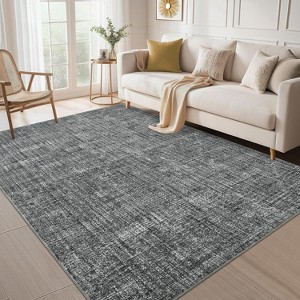 Living Room Rug Washable Rug Non-Slip Modern Abstract Throw Rugs Large Soft Bedroom Carpet Indoor Contemporary Solid Floor Carpet - 1 of 4