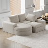 KWPZQEB 99" Cloud Curved Sectional Sofa with Chaise, Convertible L-Shape Couch with Deep Seats, Boneless Couches for Living Room, No Assembly Required - 4 of 4