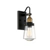 Savoy House Exterior Collections 1 - Light Wall Light in  Vintage Black/Warm Brass - 2 of 4