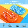 Summer Outdoor Inflatable Water Slide-2-Lane Slip Racing for Kids & Adults+2 Bodyboards,Lawn Water Toys - 4 of 4