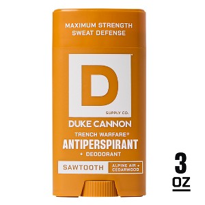 Duke Cannon Supply Co. Trench Warfare Men's Antiperspirant Deodorant Stick - Sawtooth - 3oz - 1 of 4