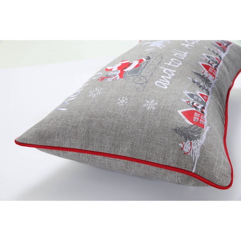 Indoor Christmas &#39;Merry Christmas To All&#39; Rectangular Throw Pillow Cover  - Pillow Perfect, 4 of 8