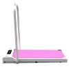 HFYee Walking Pad 265 LB Capacity with Armrest, LED Display and 2.5 Silent Motor, Foldable Design Under Desk Treadmill for Home, 0.5 to 5 MPH, Pink - 4 of 4