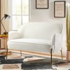 Aida Contemporary Velvet Loveseat Sofa  with Recessed Arms for Living Room and Bedroom and small space| Karat Home - 2 of 4